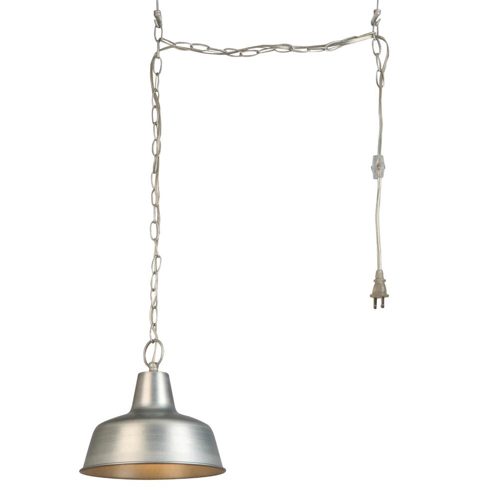 Design House 579409 Mason 1-Light Galvanized Swag Pendant Light