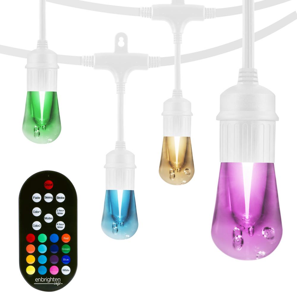 Enbrighten 12-Bulb 24 ft. Vintage Seasons LED Color Changing String Lights 39511