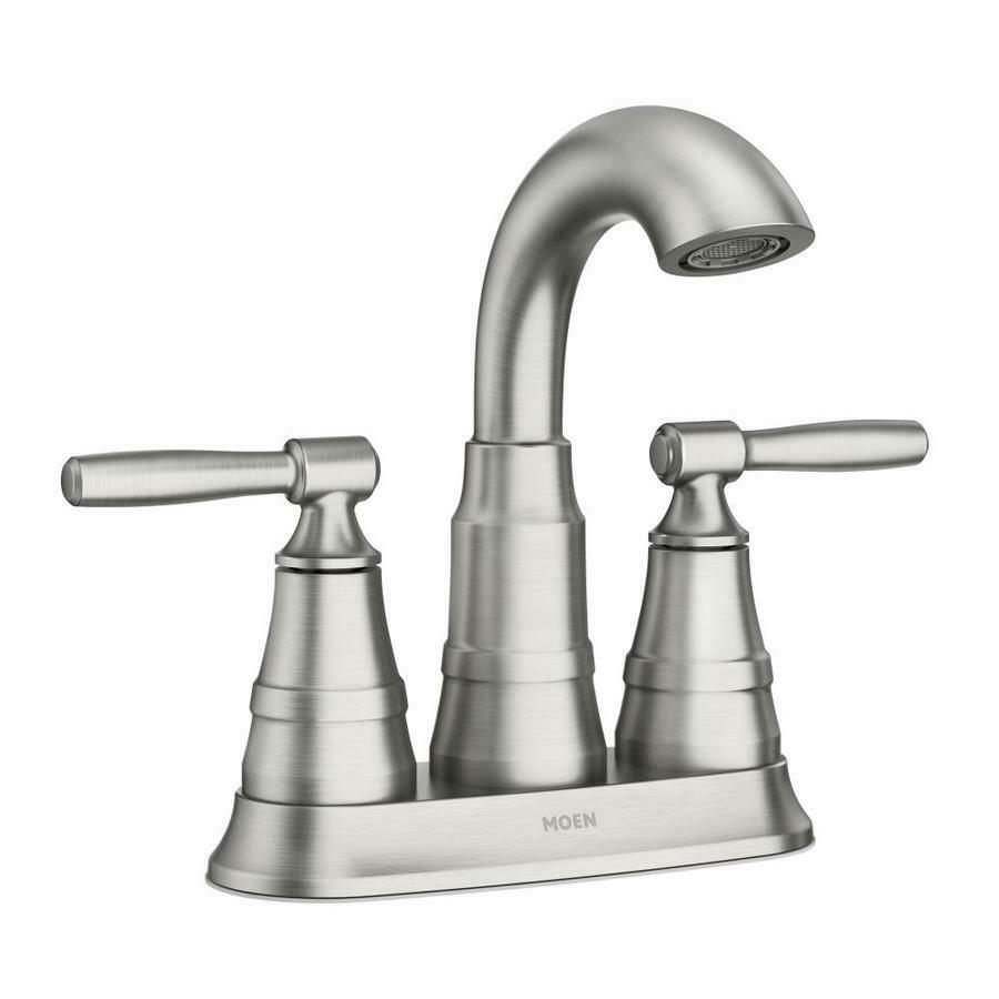 Moen Halle 84971SRN Spot Resist Brushed Nickel 2-Handle Centerest Bath Faucet