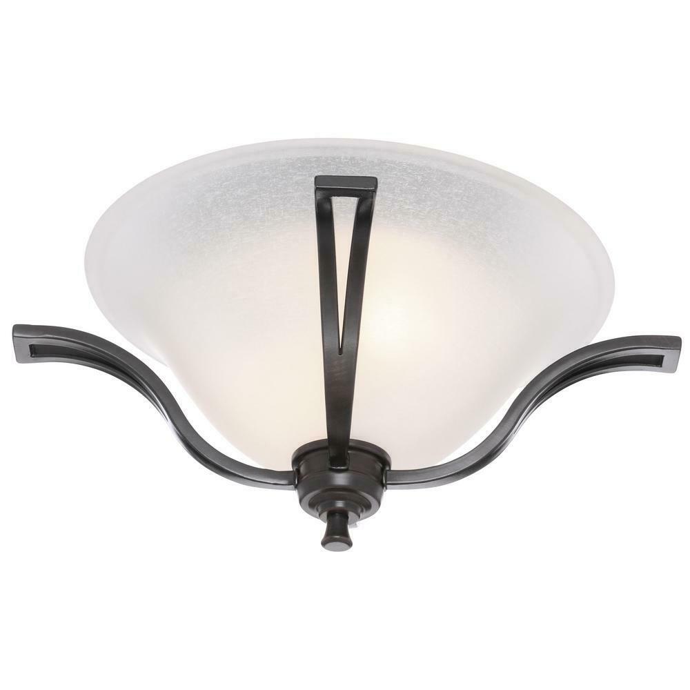 Design House Ironwood 2-Light Brushed Bronze Ceiling Mount Light 517532