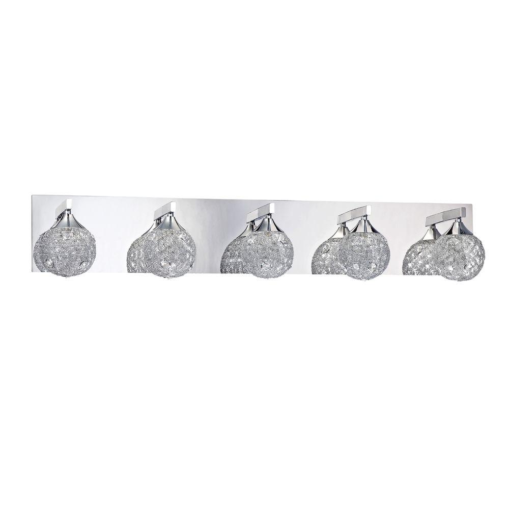 Kendal Lighting Solaro 5-Light Vanity Fixture Chrome Bath Light VF4000-5L-CH