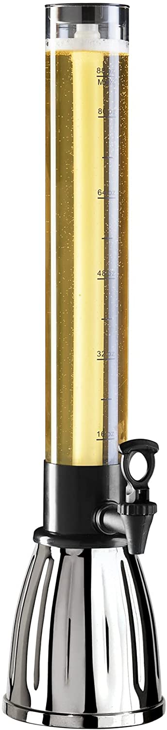 Oggi 2.75-Quart Beer & Beverage Tower Dispenser with Removable Ice Tube