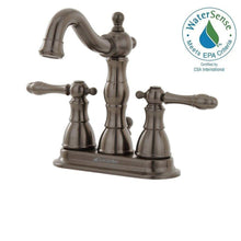 Load image into Gallery viewer, Glacier Bay 67112-8016 Lyndhurst 4&quot; 2-Handle Bathroom Faucet Oil Rubbed Bronze
