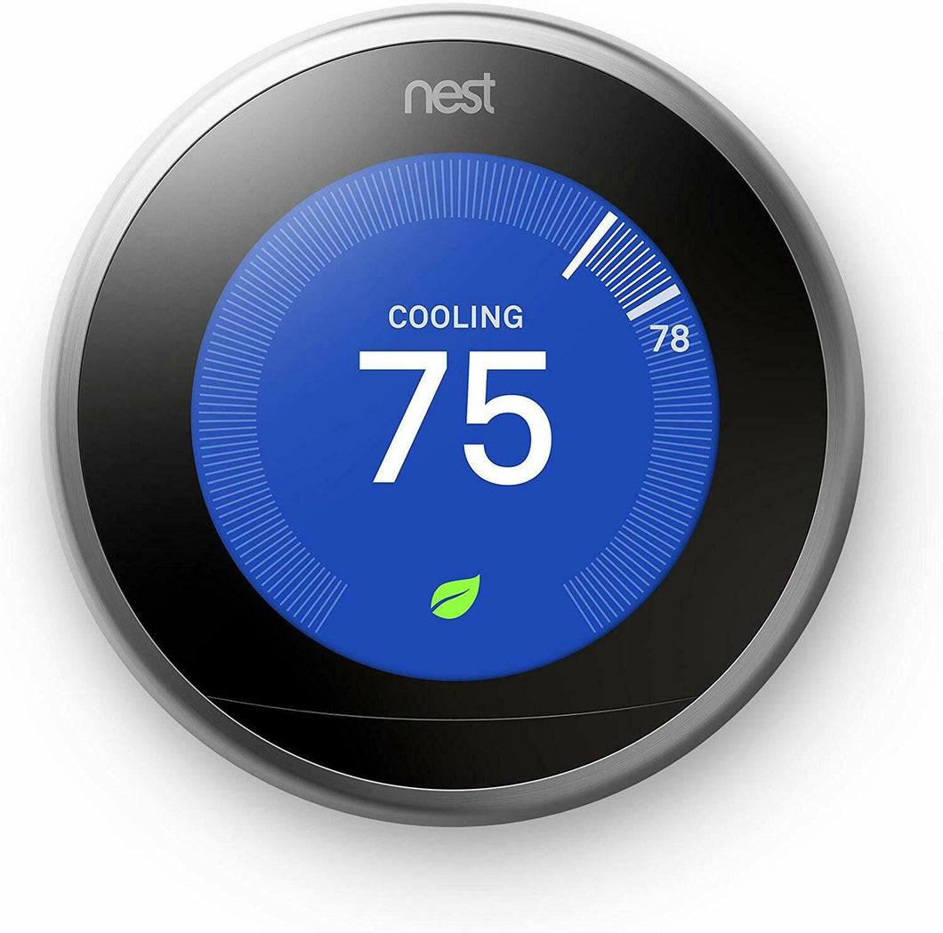 Google T3007ES Nest 3rd Gen. Learning Thermostat - Stainless Steel