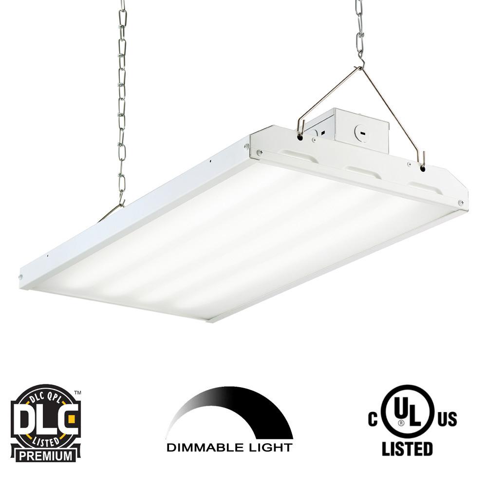 EnviroLite 90-Watt 2 ft. White LED Backlit High Bay Hanging Light HB2B12DMDP50
