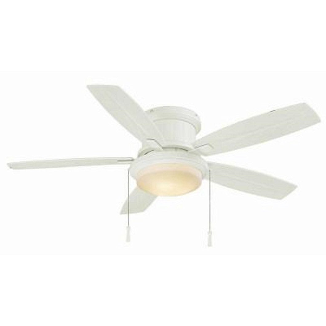 Hampton Bay YG216-MWH Roanoke 48 in. White Ceiling Fan with Light 162537