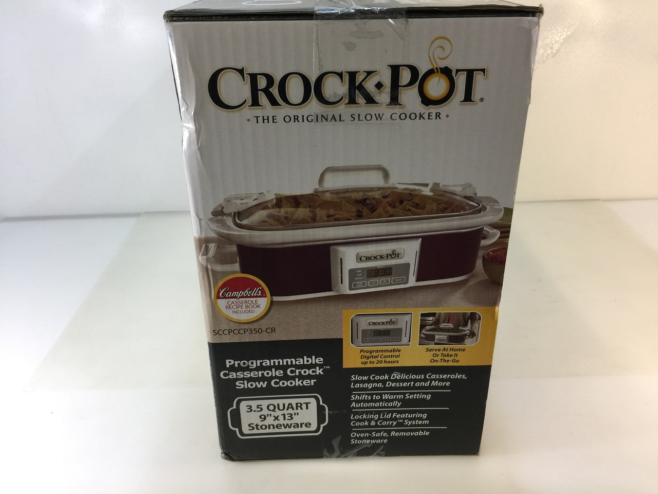 Crock-Pot SCCPCCP350-SS Programmable Digital Casserole Crock Slow Cooker,  3.5 quart, Stainless Steel 