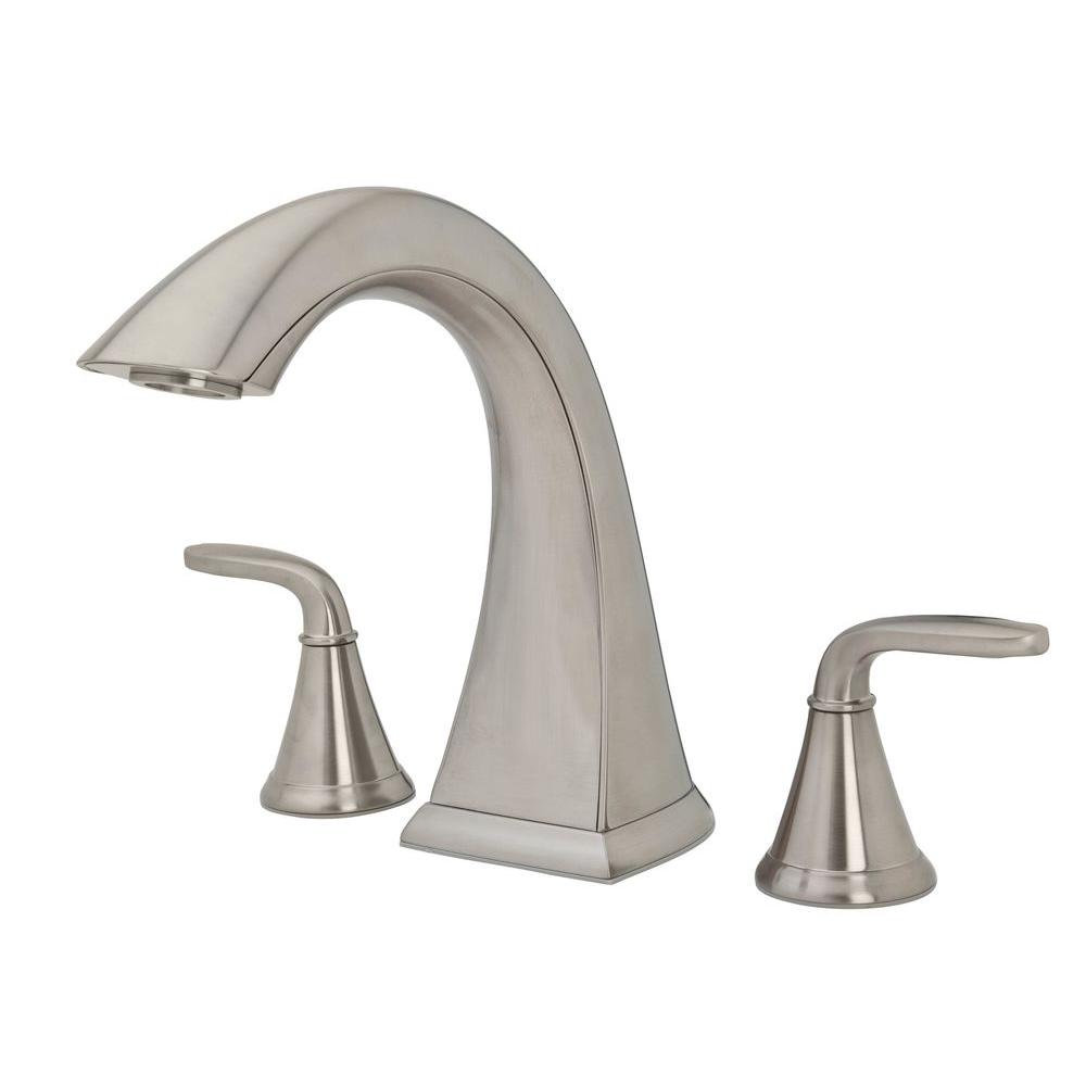 Pfister 806-PDKK Pasadena 2-Handle Deck Mount Roman Tub Faucet Brushed Nickel