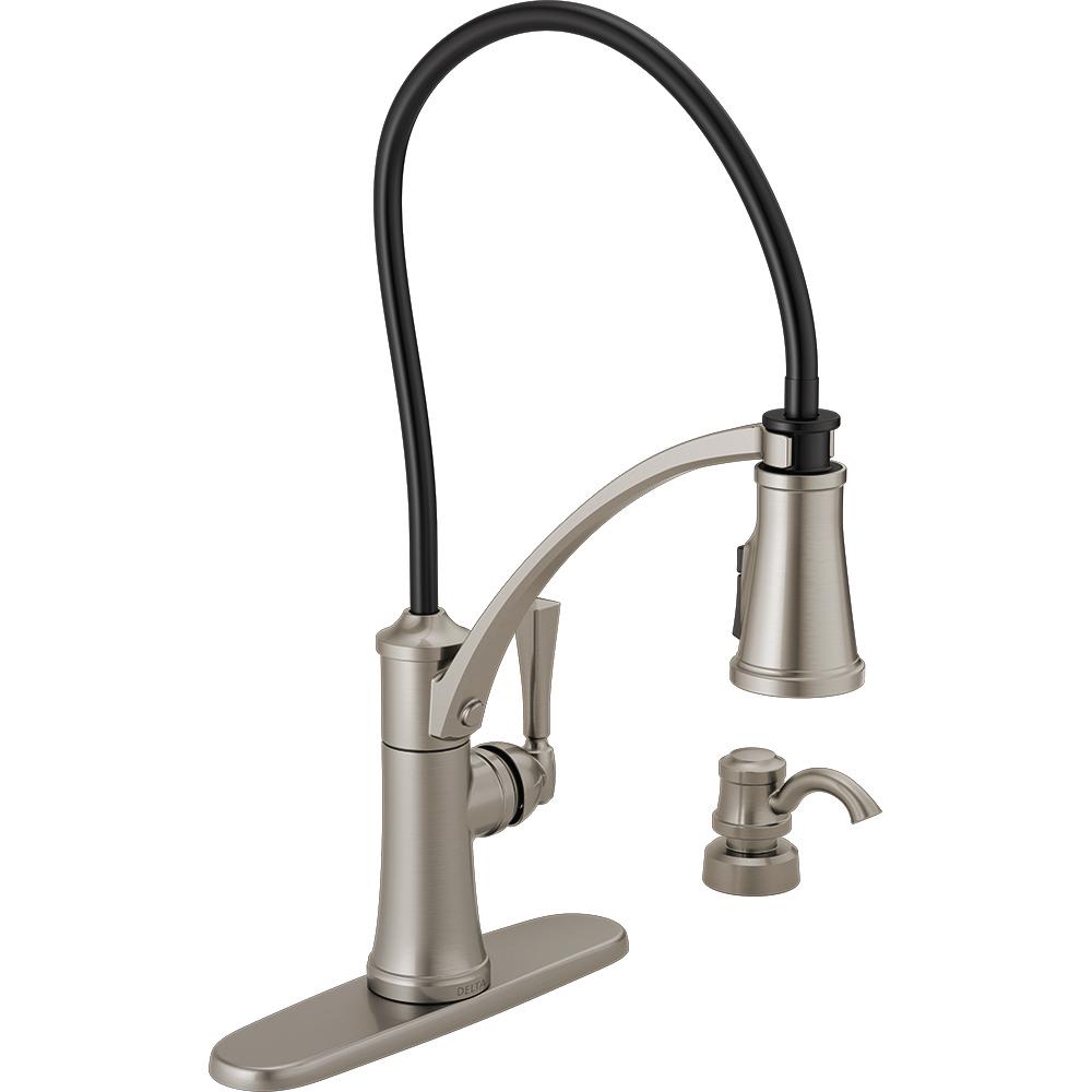 Delta 19744Z-SPSD-DST Foundry Single-Handle Pull-Down Sprayer Kitchen Faucet