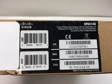 Load image into Gallery viewer, Cisco SPA514G 4-Line IP Phone 2 Port Switch PoE
