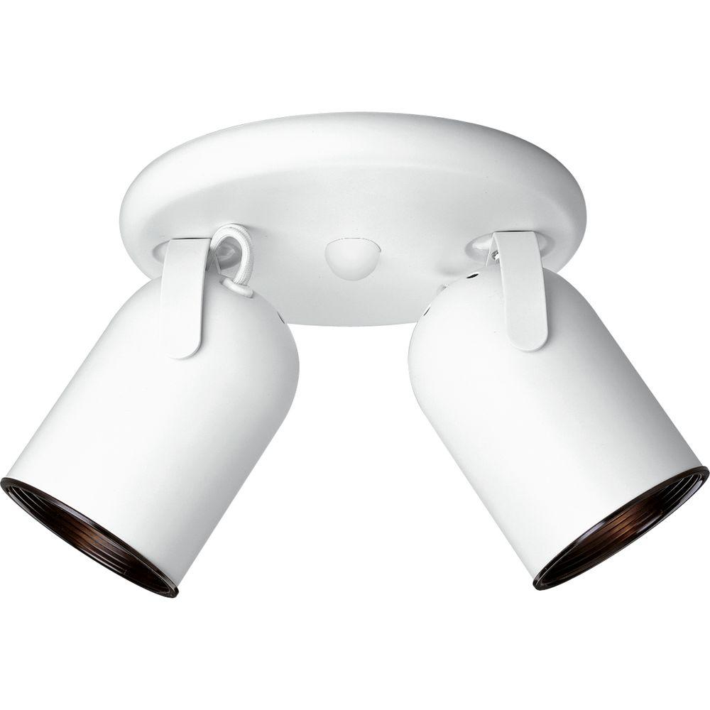 Progress Lighting P6149-30 2-Light White Track Lighting Fixture