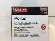 Load image into Gallery viewer, Delta 75806SN Porter 3-Spray Wall Bar Shower Kit in SpotShield Brushed Nickel

