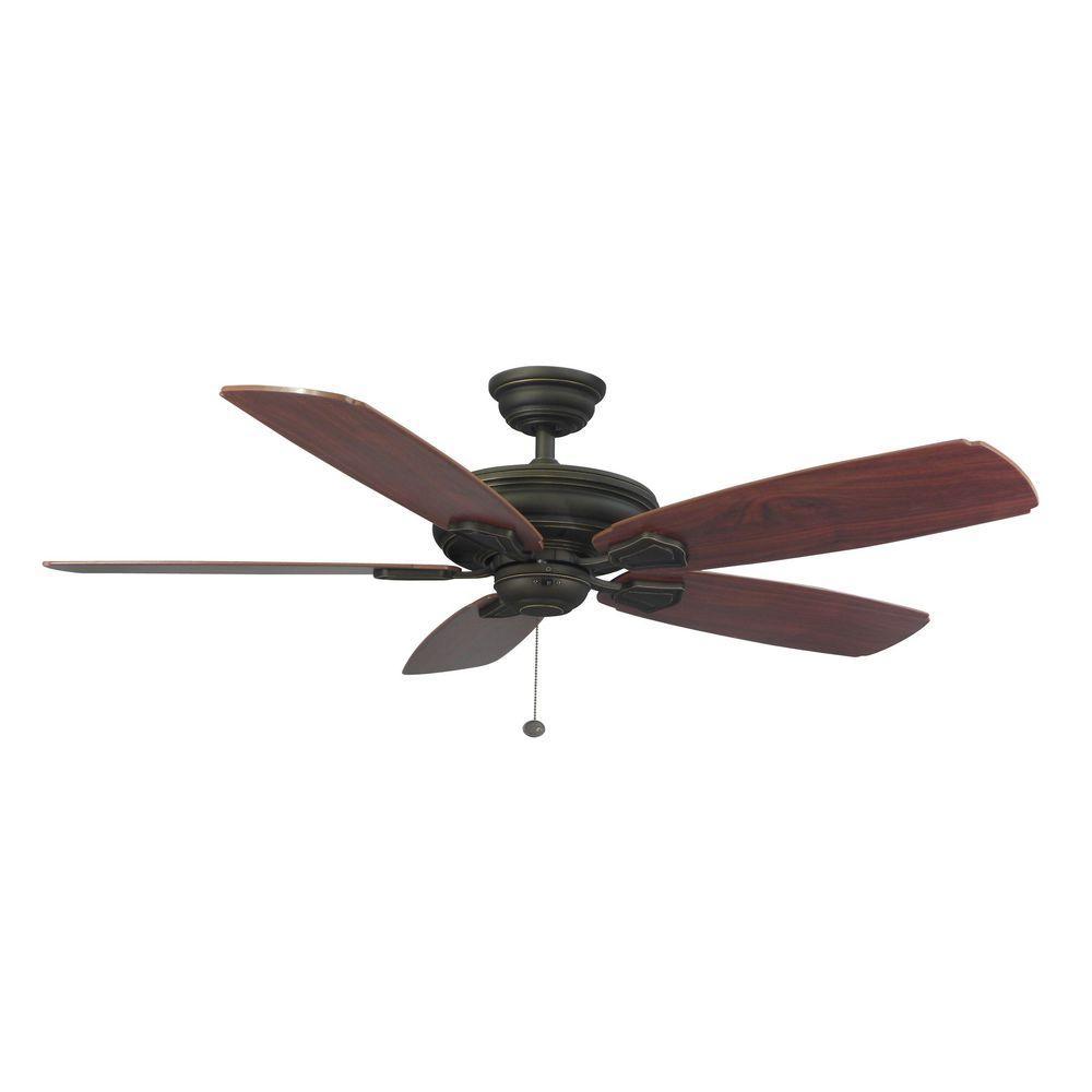 Hampton Bay Heirloom 52 in. Indoor/Outdoor Oil Rubbed Bronze Ceiling Fan 51218