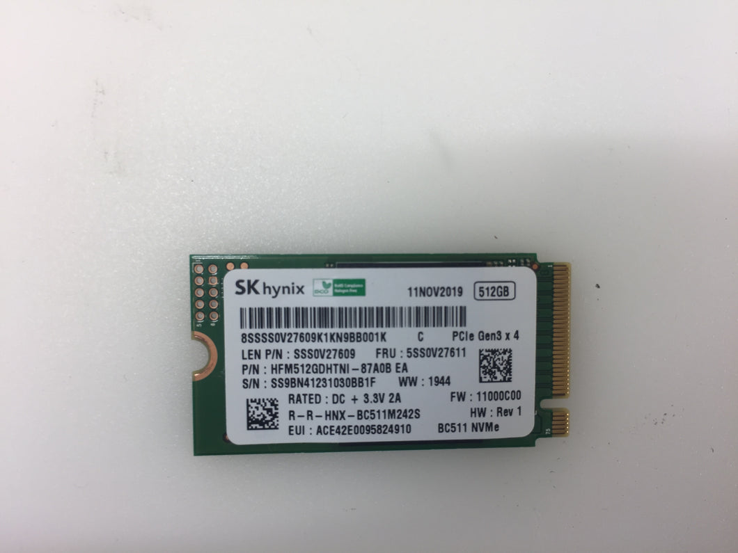 SK Hynix 512GB BC511 NVMe SSD PCIe Gen3 x 4 HFM512GDHTNI-87A0B Solid State Drive
