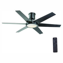 Load image into Gallery viewer, Home Decorators Clermont 52 in. LED Indoor Glossy Black Ceiling Fan YG380H-GLBK
