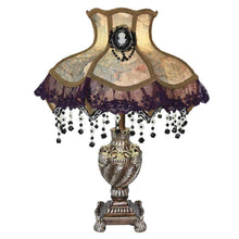 Load image into Gallery viewer, River of Goods 13965 22&quot; Cream Table Lamp w/ Victorian Style Laced Jewel Shade
