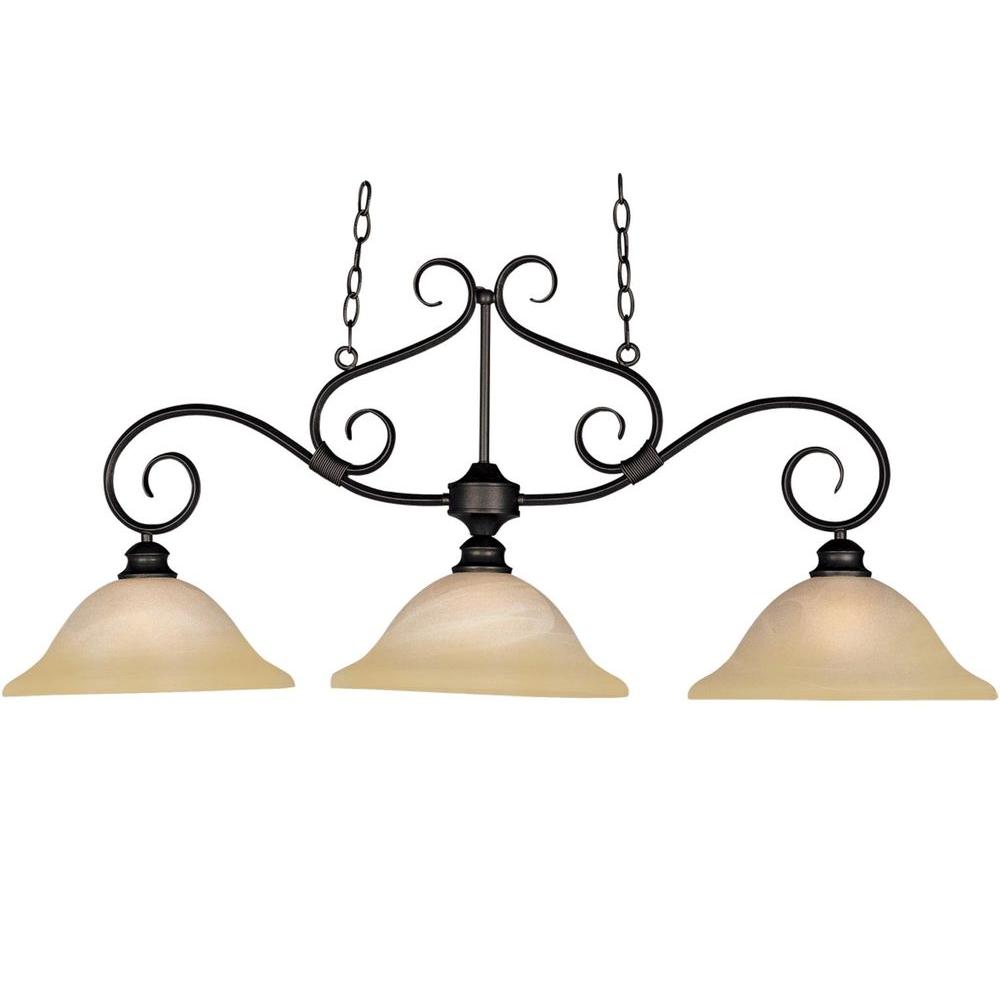 Maxim Lighting 2653WSKB Pacific 3-Light Kentucky Bronze Pendant