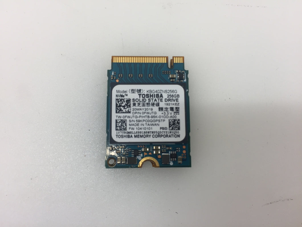 Toshiba 256GB SSD NVMe PCIe 0FWJTG KBG40ZNS256G Solid State Drive