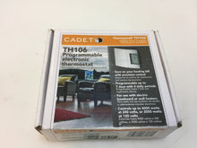 Load image into Gallery viewer, Cadet Honeywell TH106 16.7 Amp 1-Pole 7-Day Programmable Wall Thermostat White
