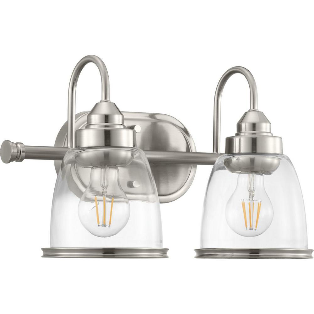 Progress Lighting Saluda 2-Brushed Nickel Bath Light P300179-009