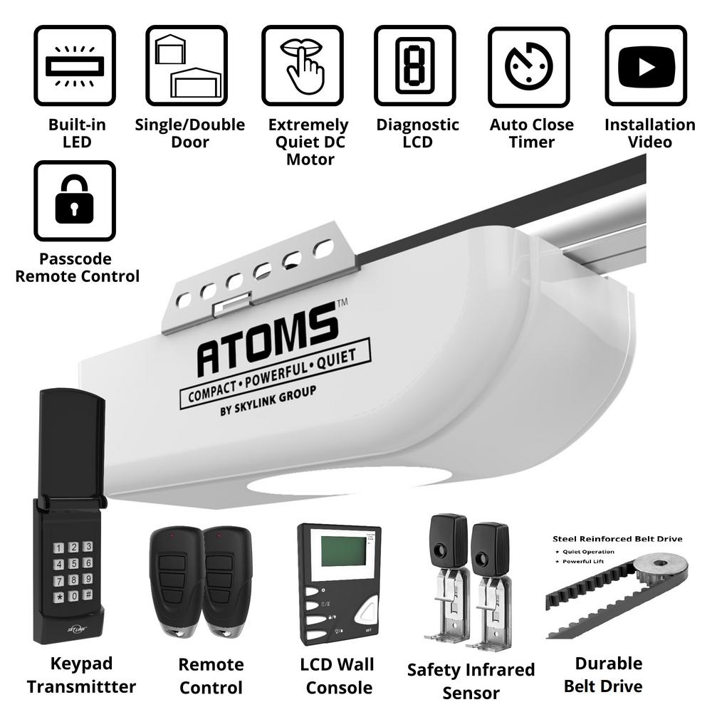 SkyLink ATOMS 3/4 HPf Belt Drive Garage Door Opener ATR-1723BK