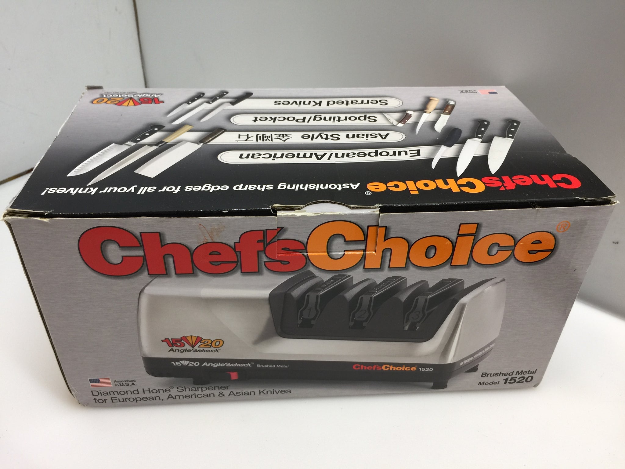 Chef'sChoice 3-Stage Brushed Metal Diamond Hone Edge Select