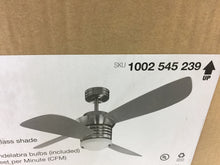 Load image into Gallery viewer, Hampton Bay 34313 Pilot 60&quot; 52&quot; Indoor Brushed Nickel Ceiling Fan 1002545239
