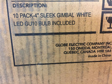 Load image into Gallery viewer, (10-pk) Globe Electric 90954 4&quot; White IC Rated Round Recessed Lighting Kit
