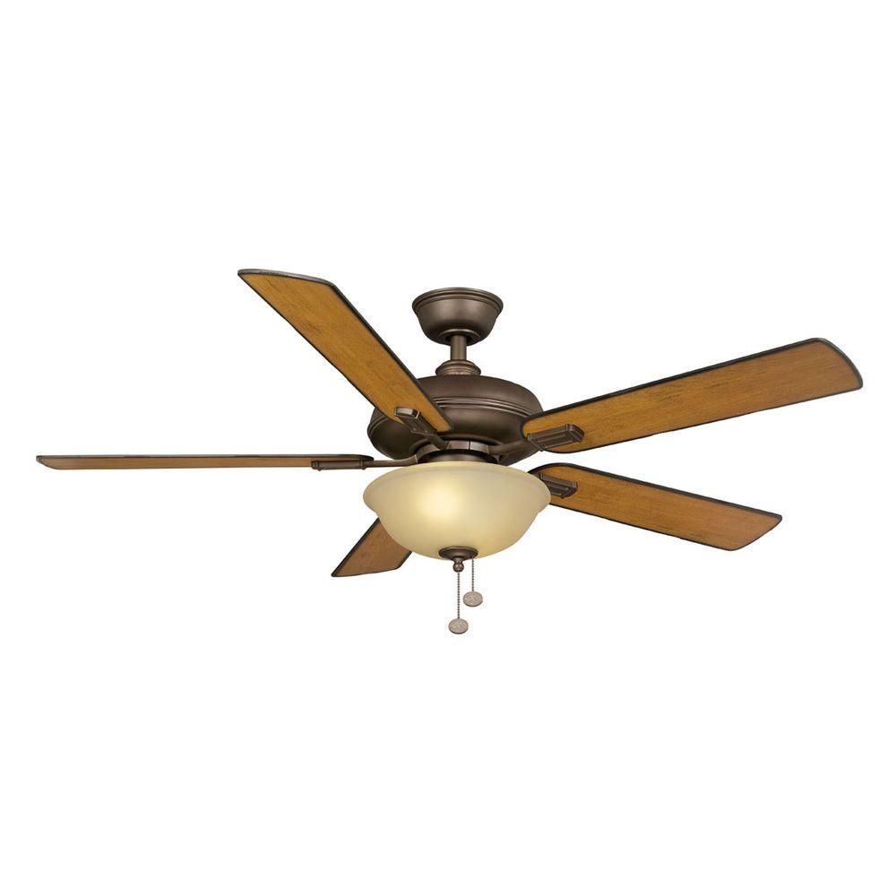 Hampton Bay Larson 52 in. Indoor Oil-Rubbed Bronze Ceiling Fan AL420-ORB