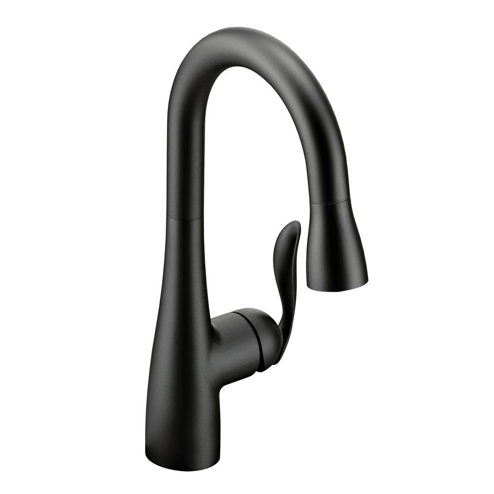 MOEN 5995BL Arbor Pull-Down Sprayer Bar Faucet Featuring Reflex Matte Black