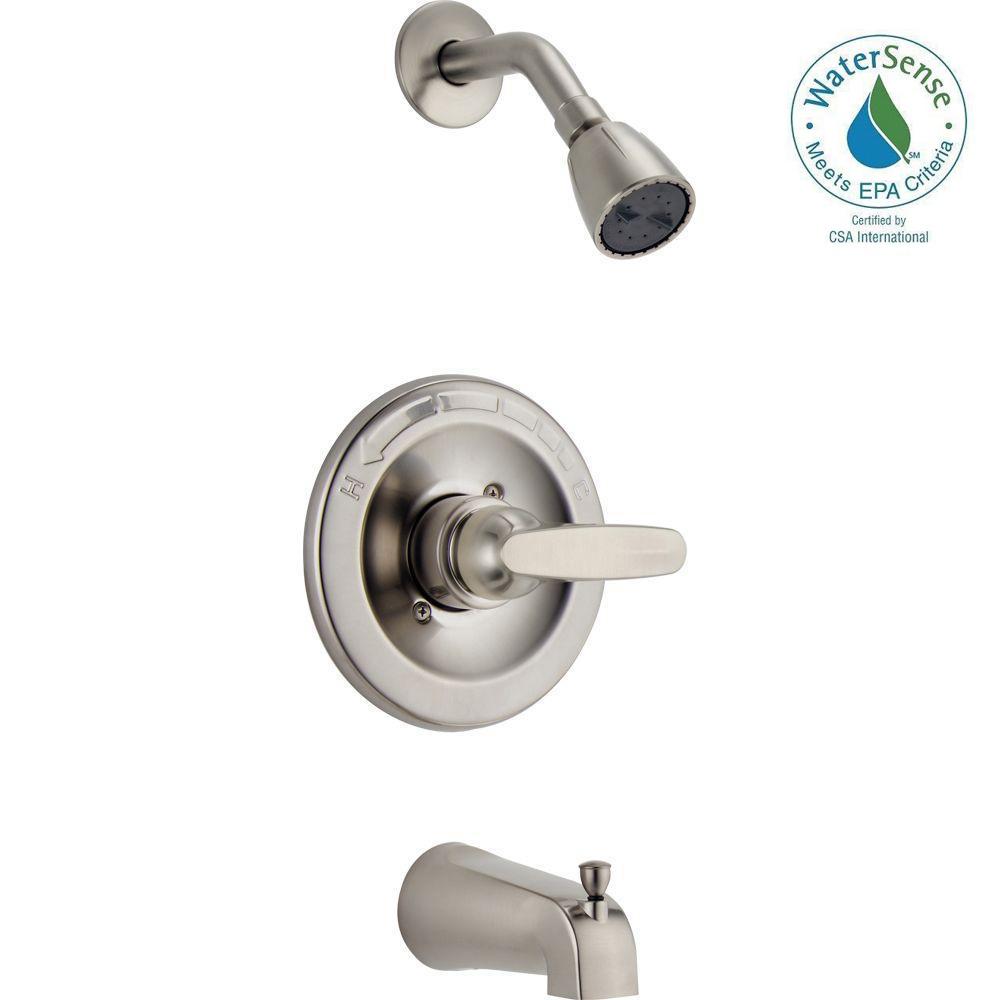 Delta BT13410-SS Foundations 1-Handle Tub & Shower Faucet Trim Kit Stainless
