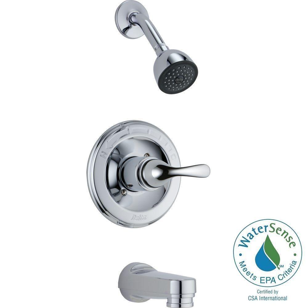 Delta T13420-PD Classic 1-Handle Tub and Shower Faucet Trim Kit in Chrome