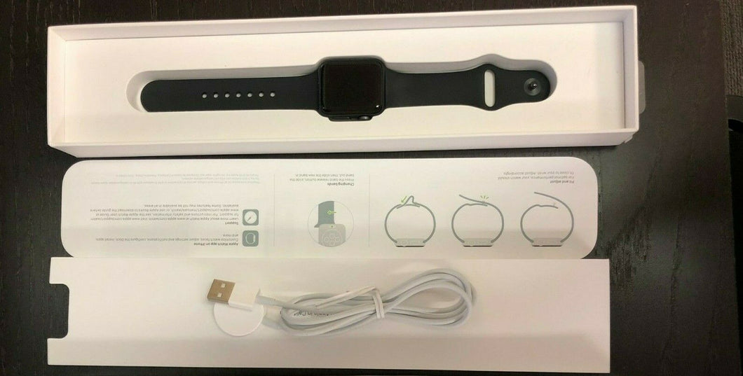 Apple Watch MTF02LL/A Series 3 38mm GPS Aluminum Case Sport Band Black