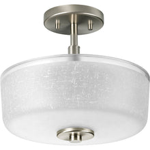 Load image into Gallery viewer, Progress Lighting P3407-09 Alexa Brushed Nickel Semi-Flush Mount Light 650056
