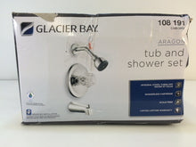 Load image into Gallery viewer, Glacier Bay 874-0101 Aragon 1-Handle 1-Spray Tub and Shower Faucet in Chrome
