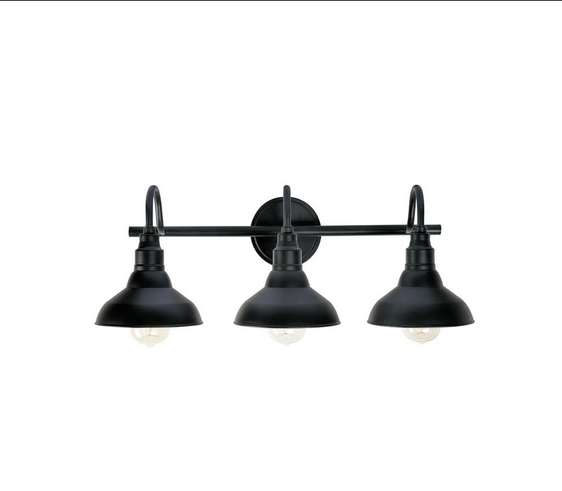 Kenroy Home Dale 3-Light Black Vanity Light 93515BL