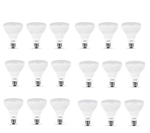 (18-PACK) Feit Electric 65W BR30 Dimmable LED Flood Light Bulb Soft White BR30DM
