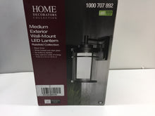 Load image into Gallery viewer, Home Decorators DW7178BK Black Outdoor LED Medium Wall Light Lantern 1000707892
