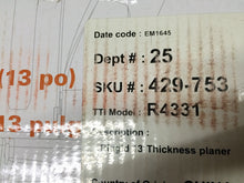 Load image into Gallery viewer, RIDGID R4331 13 in. Thickness Corded Planer 429753
