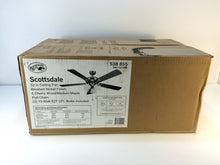 Load image into Gallery viewer, Hampton Bay SW1321BN Scottsdale 52&quot; Indoor Brushed Nickel Ceiling Fan 538855
