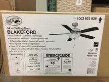 Load image into Gallery viewer, Hampton Bay AM581-BN Blakeford 54&quot; Brushed Nickel Motor Ceiling Fan 1003823926
