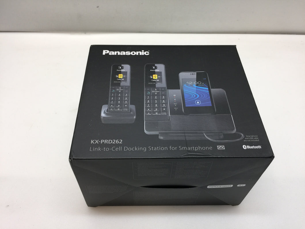 Panasonic KX-PRD262B Phone Link2Cell Bluetooth Smartphone Integration 2-Handsets