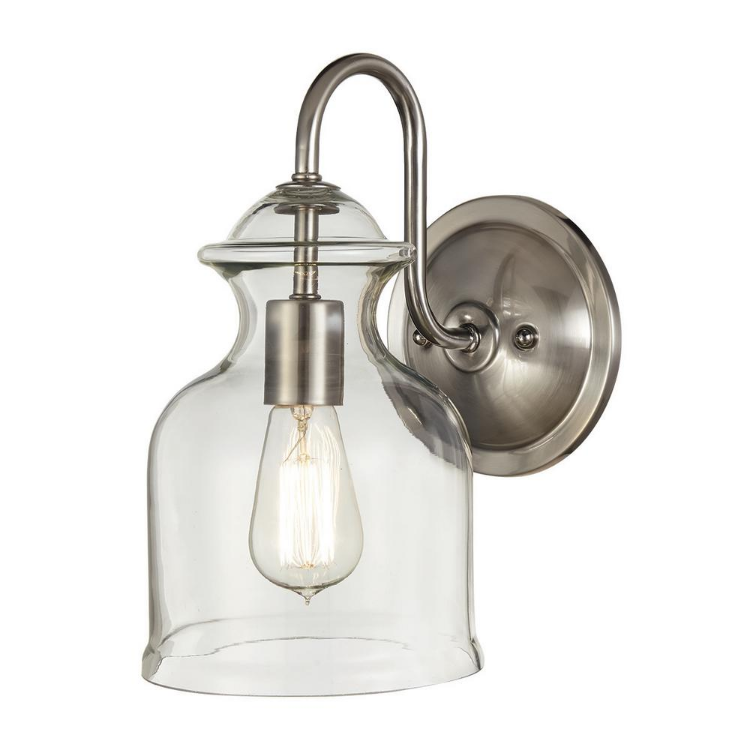 Home Decorators Garridan 1-Light Brushed Nickel Wall Sconce 7943HDCDI