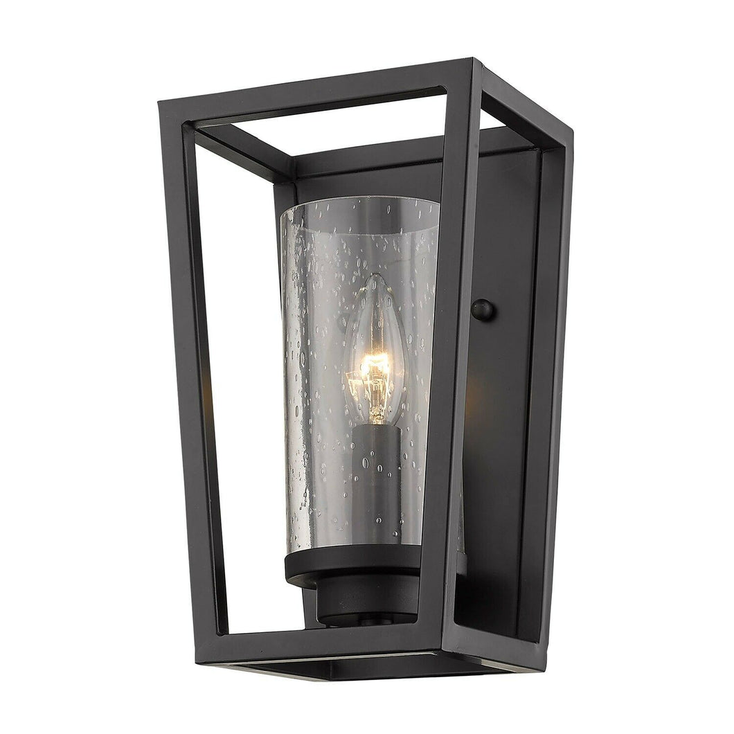 Golden Lighting Mercer 4.875 in. Matte Black Sconce 4309-WSC BLK-BLK-SD