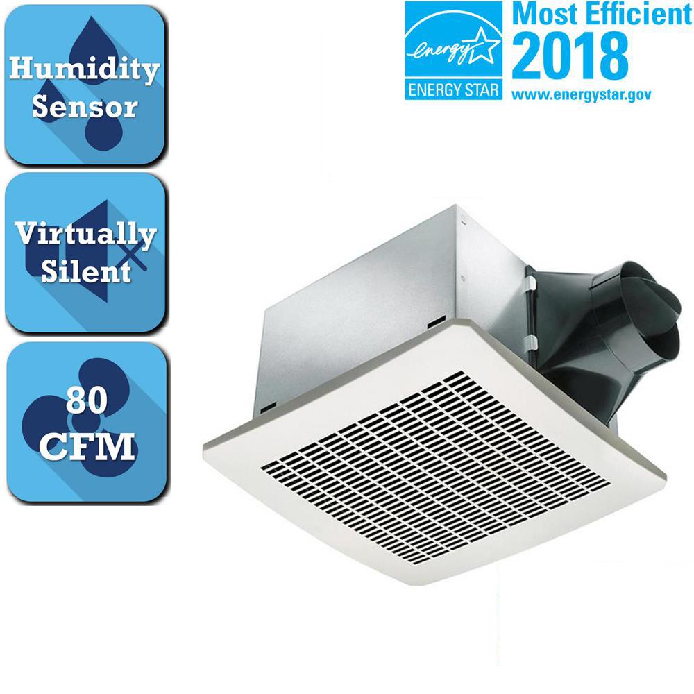 Delta Breez VFB25ACH Signature 80CFM Humidity Sensing Ceiling Bath Exhaust Fan