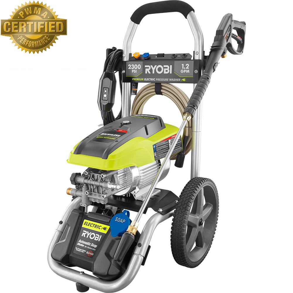 Ryobi RY142300 2,300 PSI 1.2 GPM High Performance Electric Pressure Washer