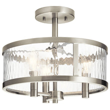 Load image into Gallery viewer, Kichler 38214 Marita 13&quot; Brushed Nickel Glass Semi-Flush Mount Light 810295
