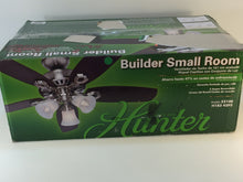 Load image into Gallery viewer, Hunter 52106 42&quot; Indoor Brushed Nickel Builder Small Room Ceiling Fan
