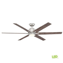 Load image into Gallery viewer, Home Decorators Kensgrove 64in. LED Brushed Nickel Ceiling Fan YG493B-BN
