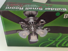 Load image into Gallery viewer, Hunter 52106 42&quot; Indoor Brushed Nickel Builder Small Room Ceiling Fan
